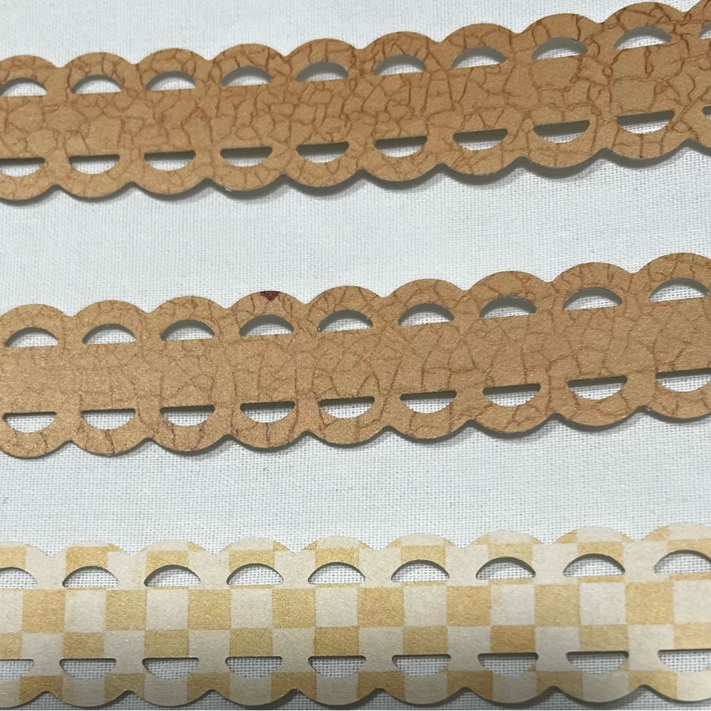 Creative Memories Tan and Cream Decorative 12” border all pieces shown